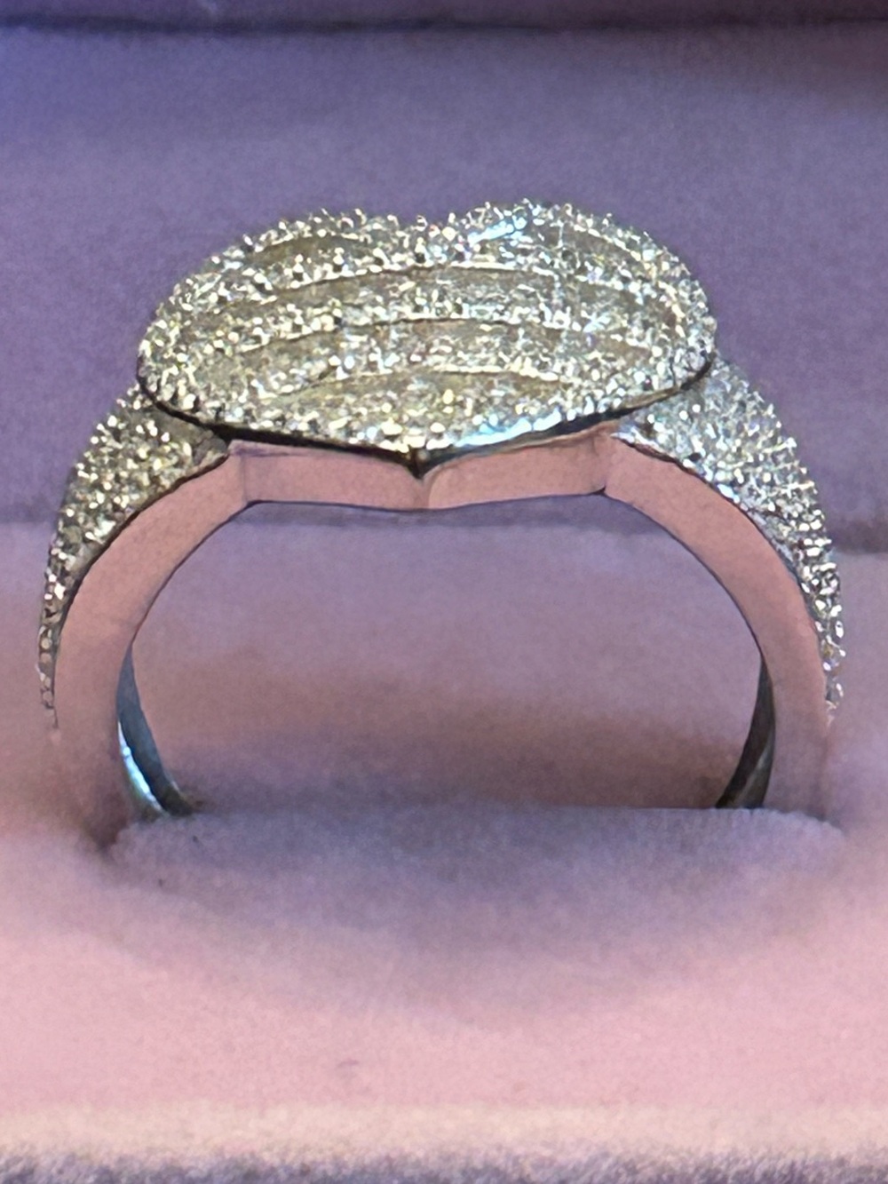 Stunning & Romantic 3.00CTW Moissanite Heart Ring w/Pave & Baguette Gems 💎 Sz 8 - Picture 10 of 14